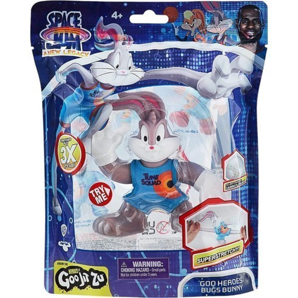Goo Jit Zu Space Jam Bugs Bunny Kids Toy Blue New Stretchy Action Figure 14595